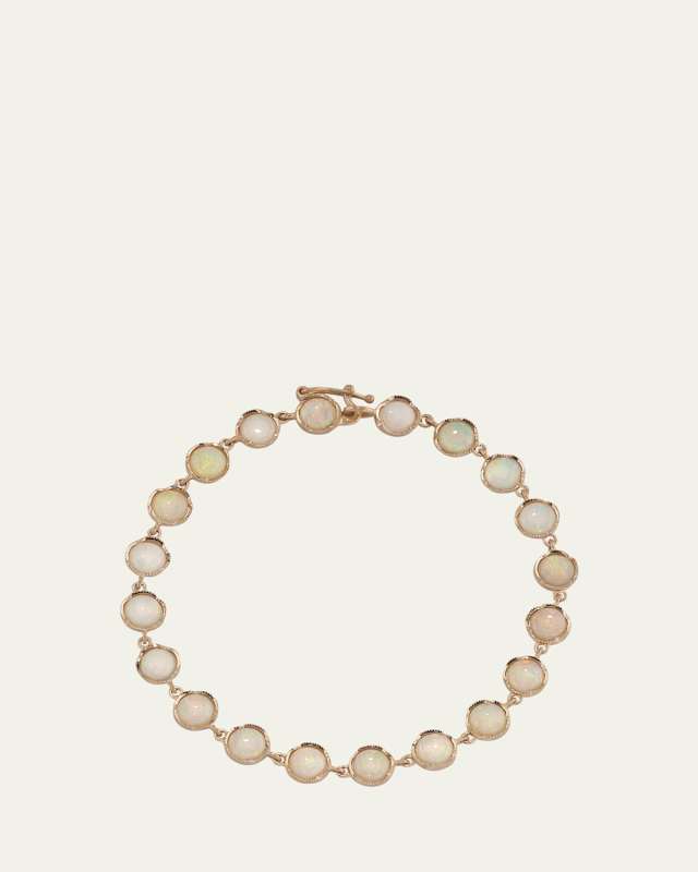 Classic 18K Rose Gold Opal Cabochon Bracelet
